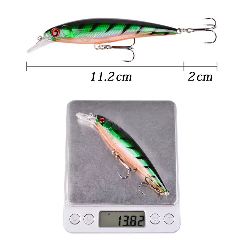 Señuelo Minnow wobbler flotante 11cm 13,5g – Ojos 3D - imagen 2