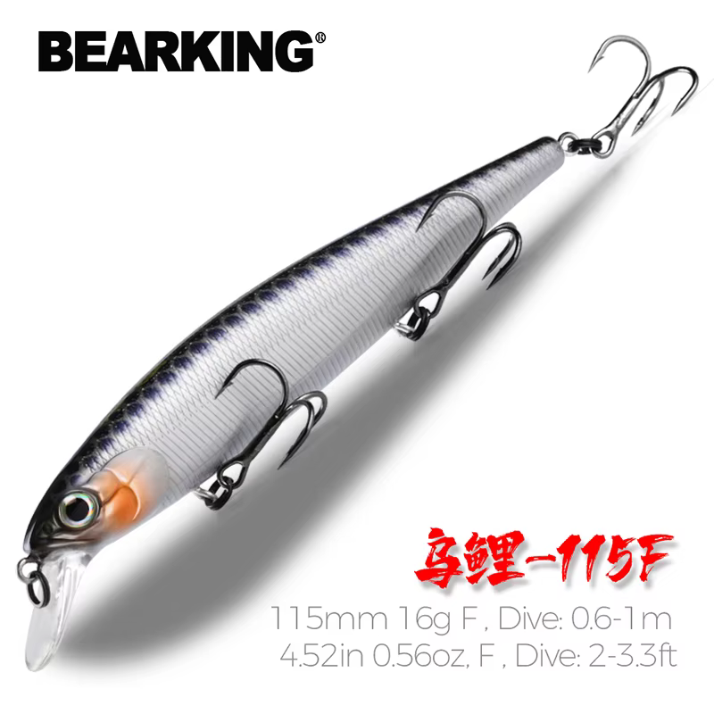 Bearking 115mm 16g Jerkbait Flotante – Para Lucio y Lubina