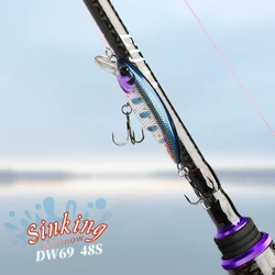 TSURINOYA Sinking Minnow 48S Jerkbait para lubina y trucha