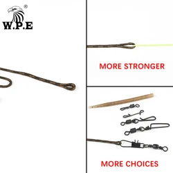 W.P.E Aparejos de carpa europea - Juego hecho a mano con linea lider