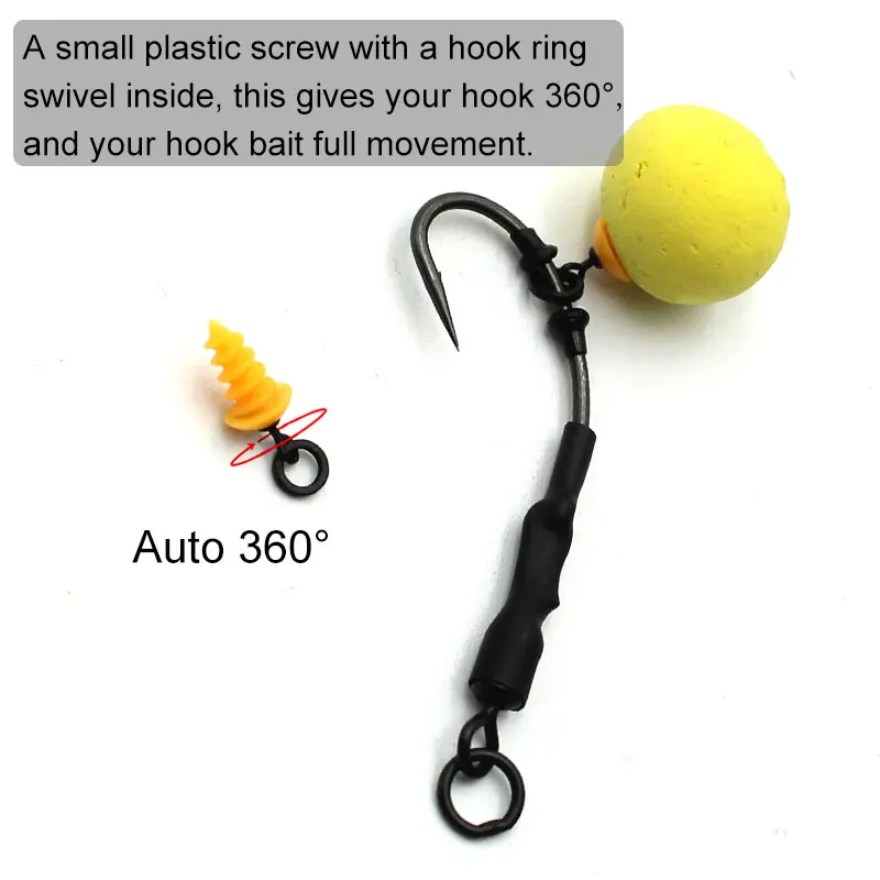 Tornillos giratorios Chod micro para carpa – Accesorios montaje anzuelos - imagen 4