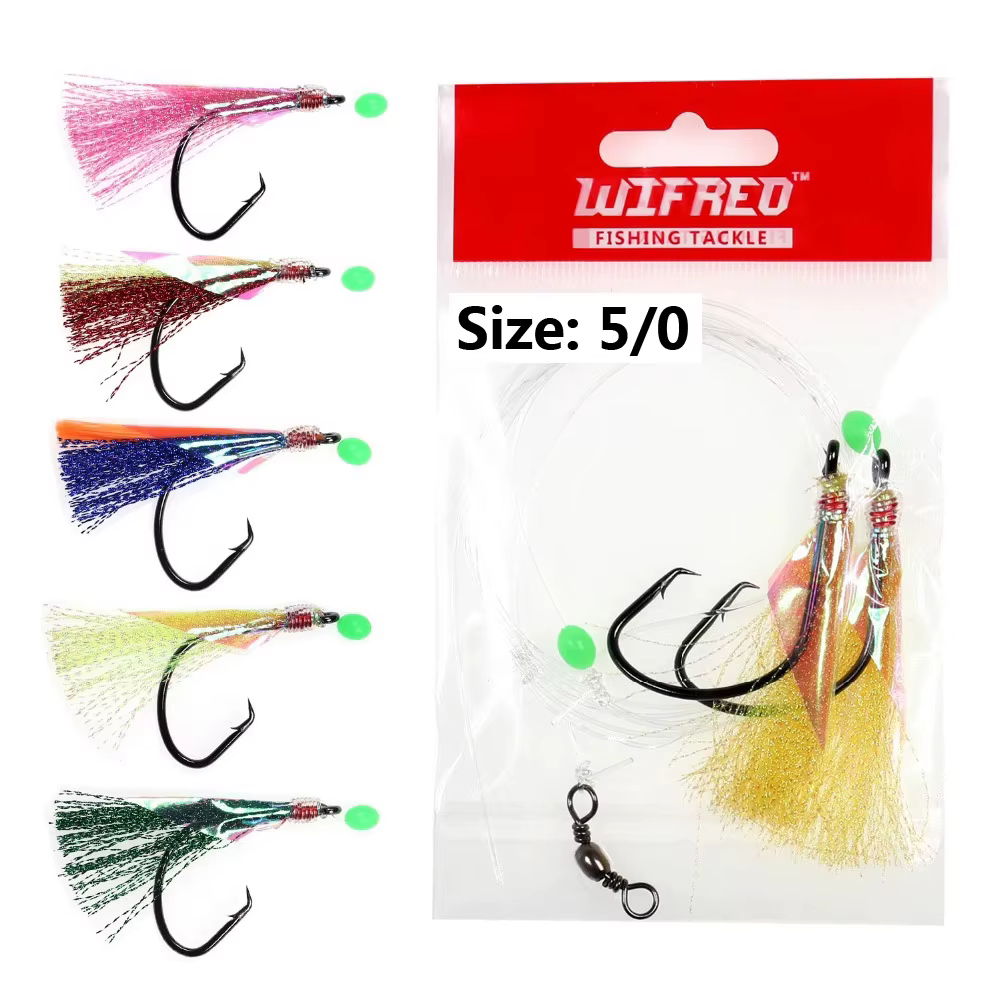 Aparejo Sabiki Flasher Rig visto desde arriba