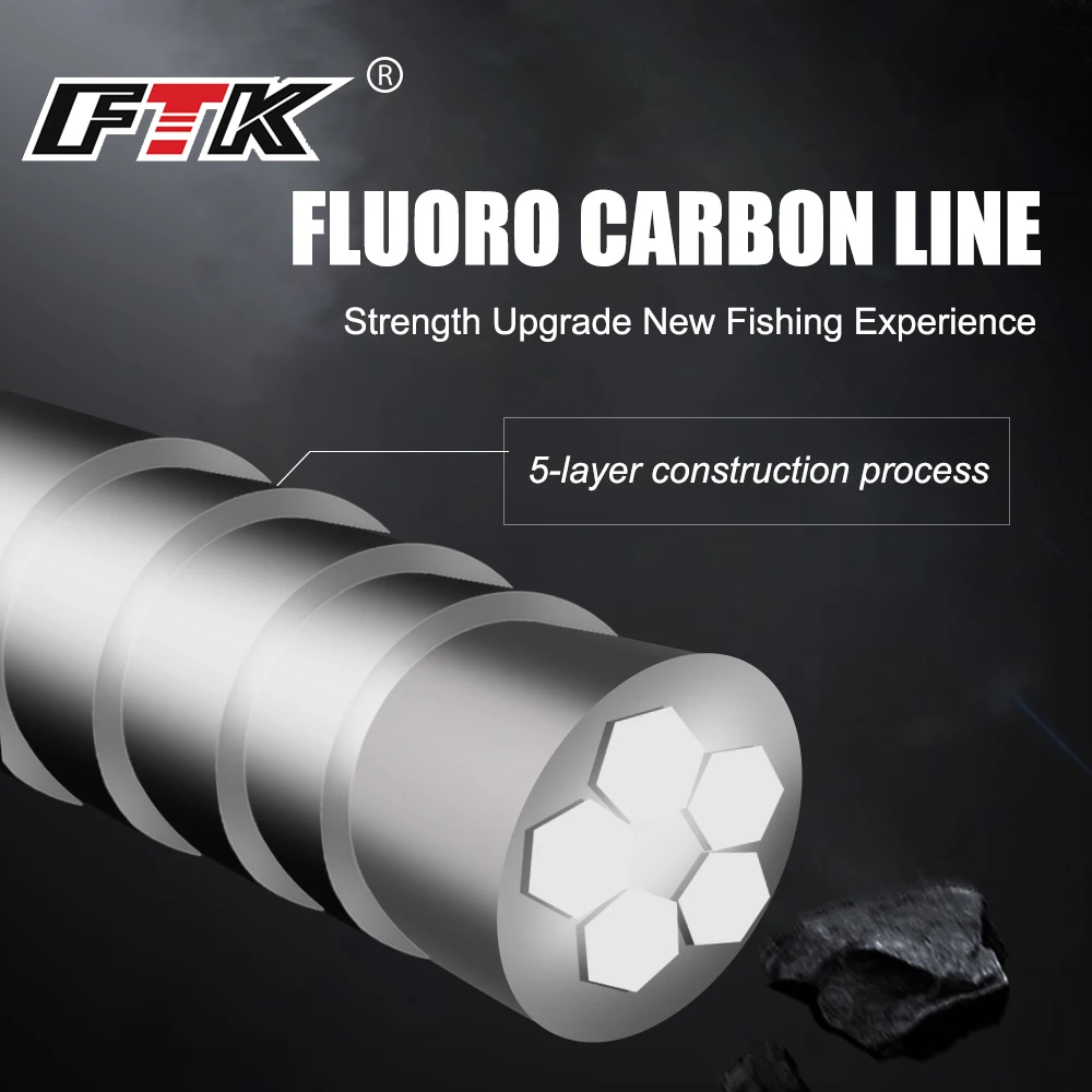 FTK Línea de fluorocarbono súper resistente para pesca - imagen 2