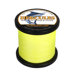 Línea trenzada Hercules 12 hebras – Amarillo fluor, sin stretch