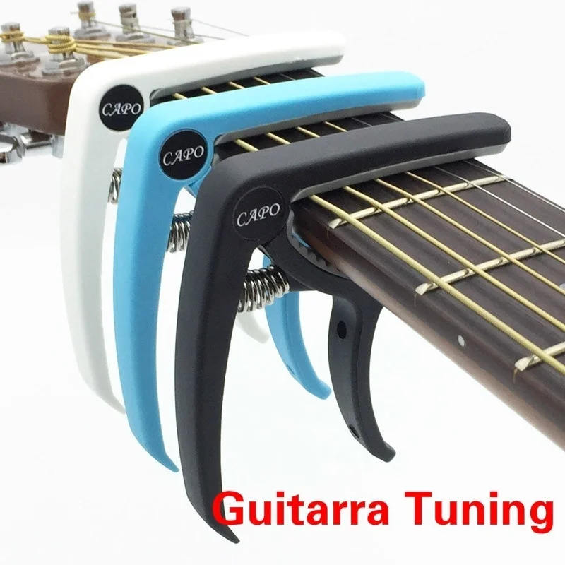 Capo de plástico para guitarra con sujeción firme