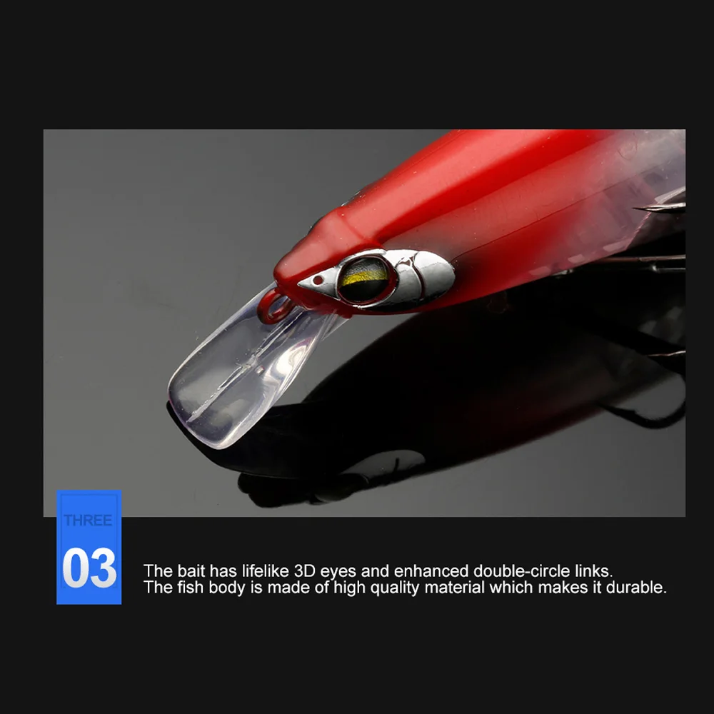 JOHNCOO Minnow Wobbler - Senuelo flotante para pesca - imagen 2