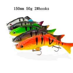 Luya Señuelo Crankbait biónico 3 segmentos para pesca de lucio