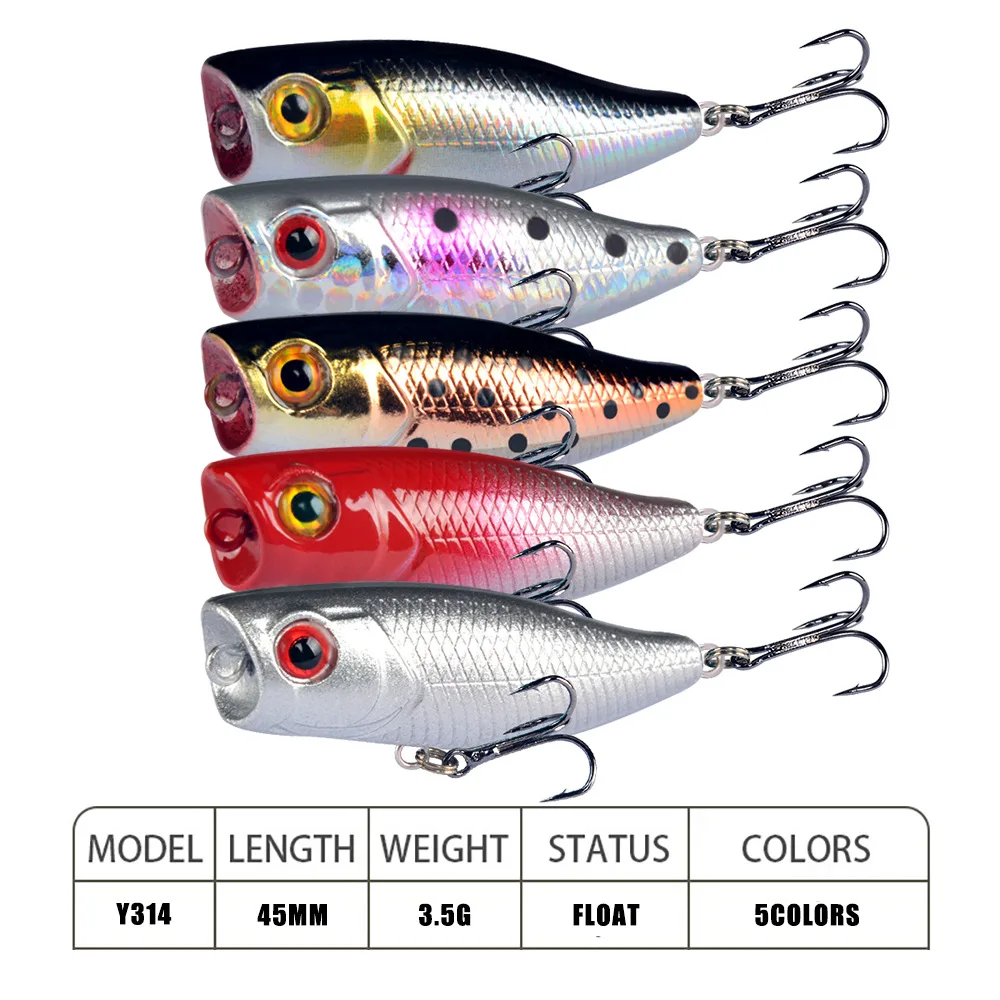 Popper Minnow 4,5 cm – Señuelo topwater 3,5g - imagen 5