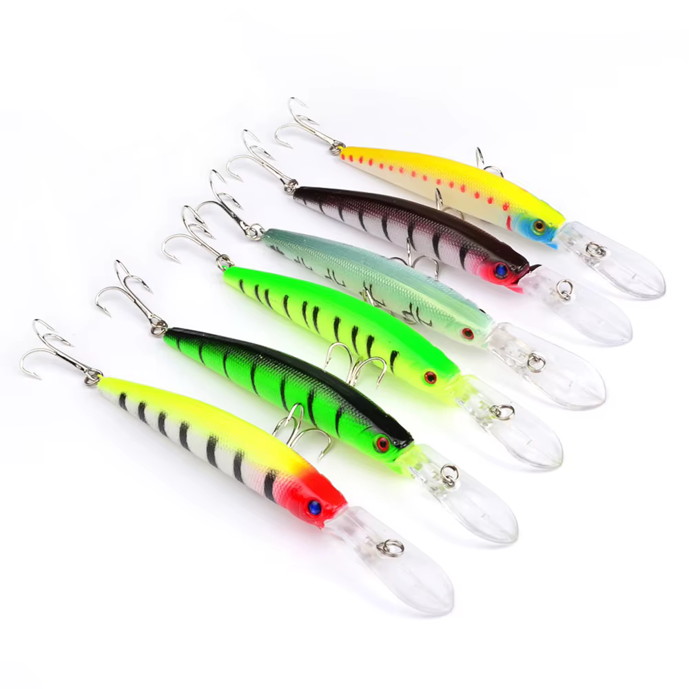 Crankbait Minnow Rayado – Señuelo para Lucio y Perca - imagen 5