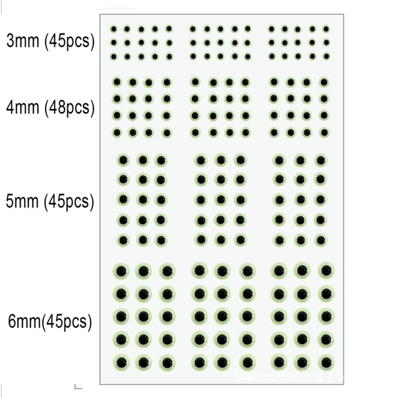 Ojos 3D luminosos para montaje de moscas con resina epoxi - imagen 4