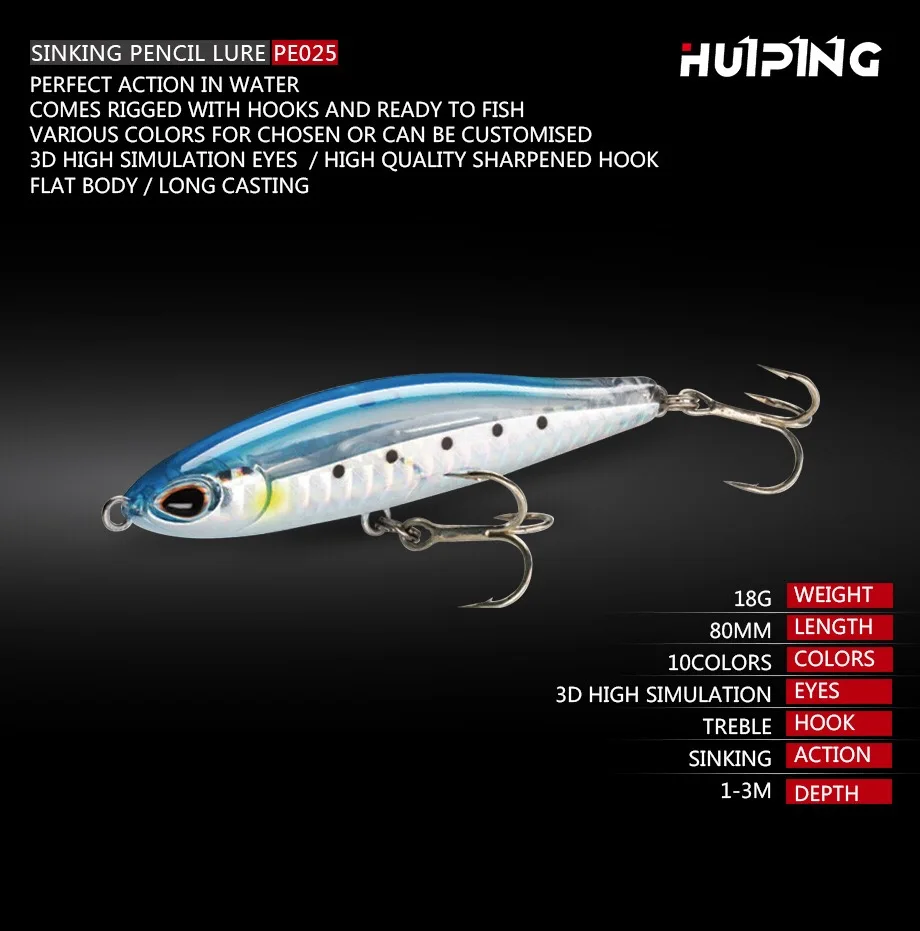 Señuelo tipo minnow 8 cm 16 g