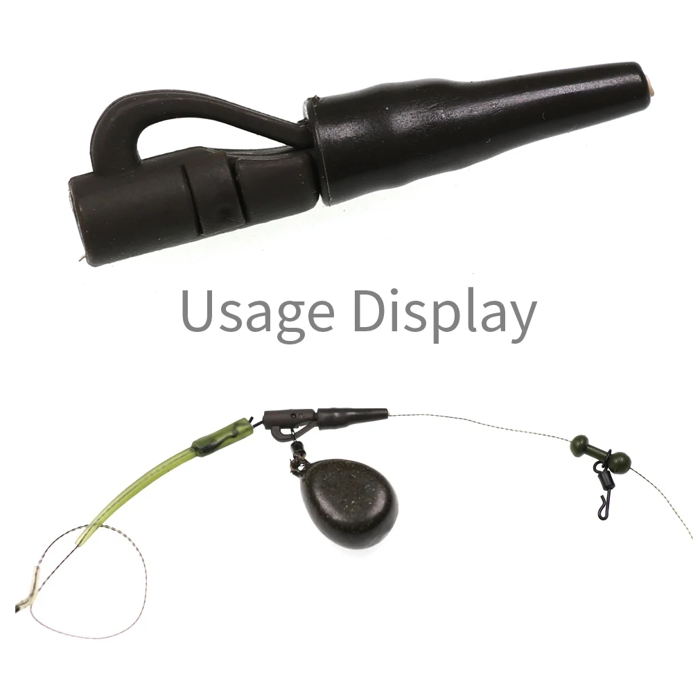 JIGEECARP Pasadores de pesca carpa con clips y tubos de goma - imagen 5
