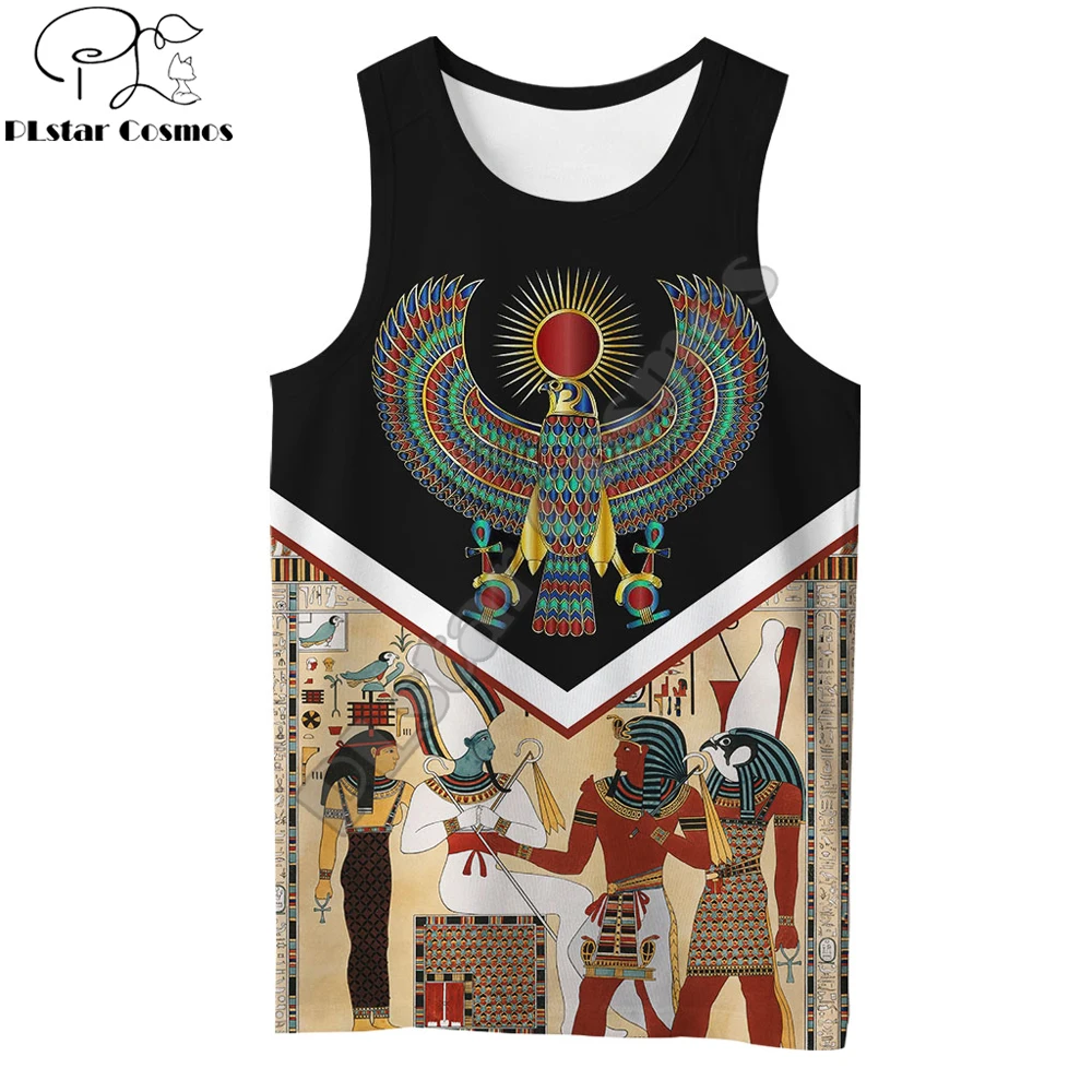 Chaleco estampado 3D Anubis y Ojo de Horus sin mangas