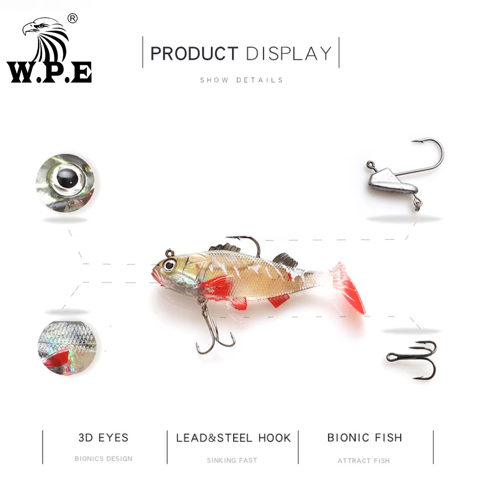 Swimbait vinilo blando con jig head - imagen 2