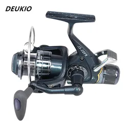 DEUKIO Carrete de carpa giratorio doble arrastre