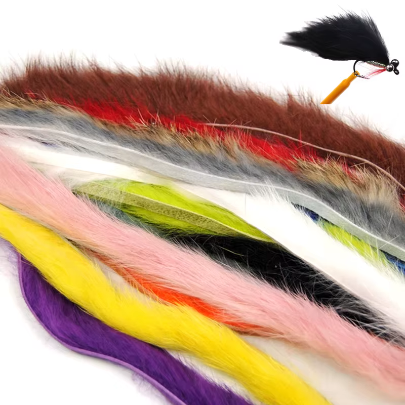 Tiras de pelo de conejo en colores variados
