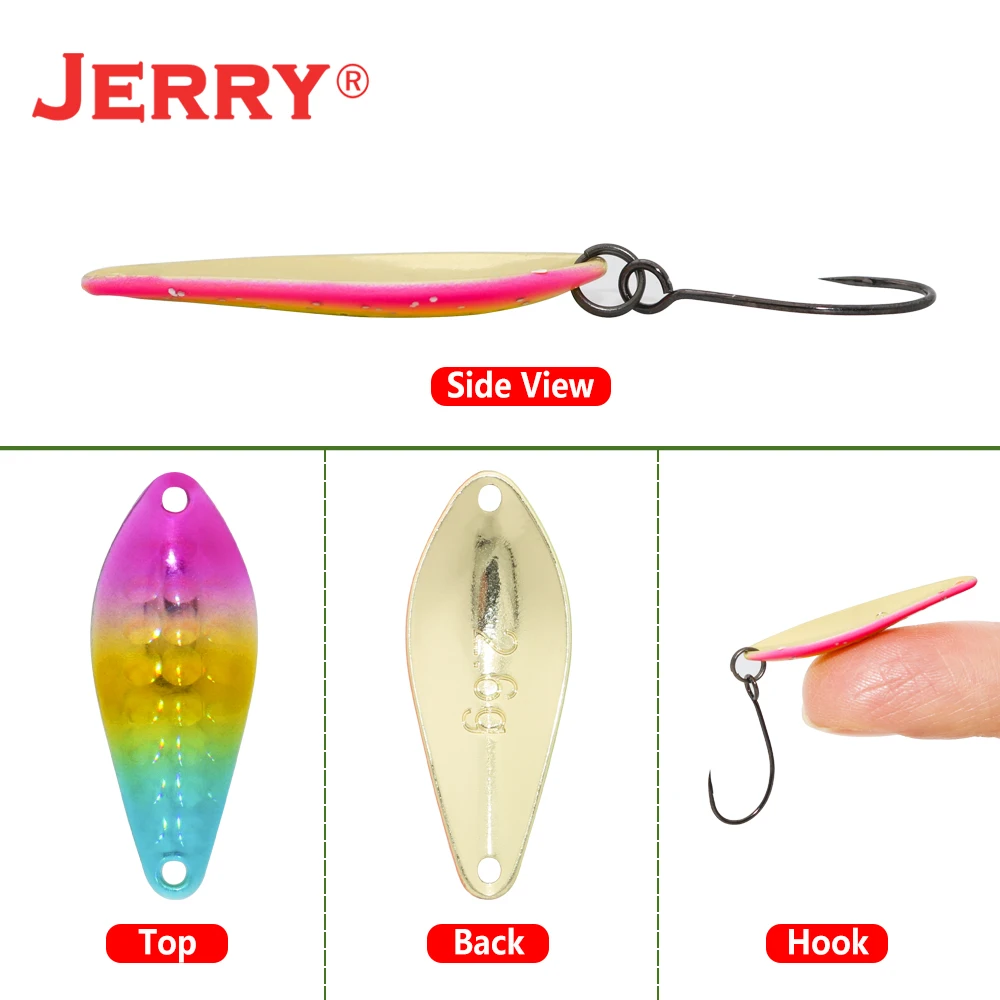 Jerry Señuelos cuchara Wobbler ultraligeros para trucha y lubina - imagen 4