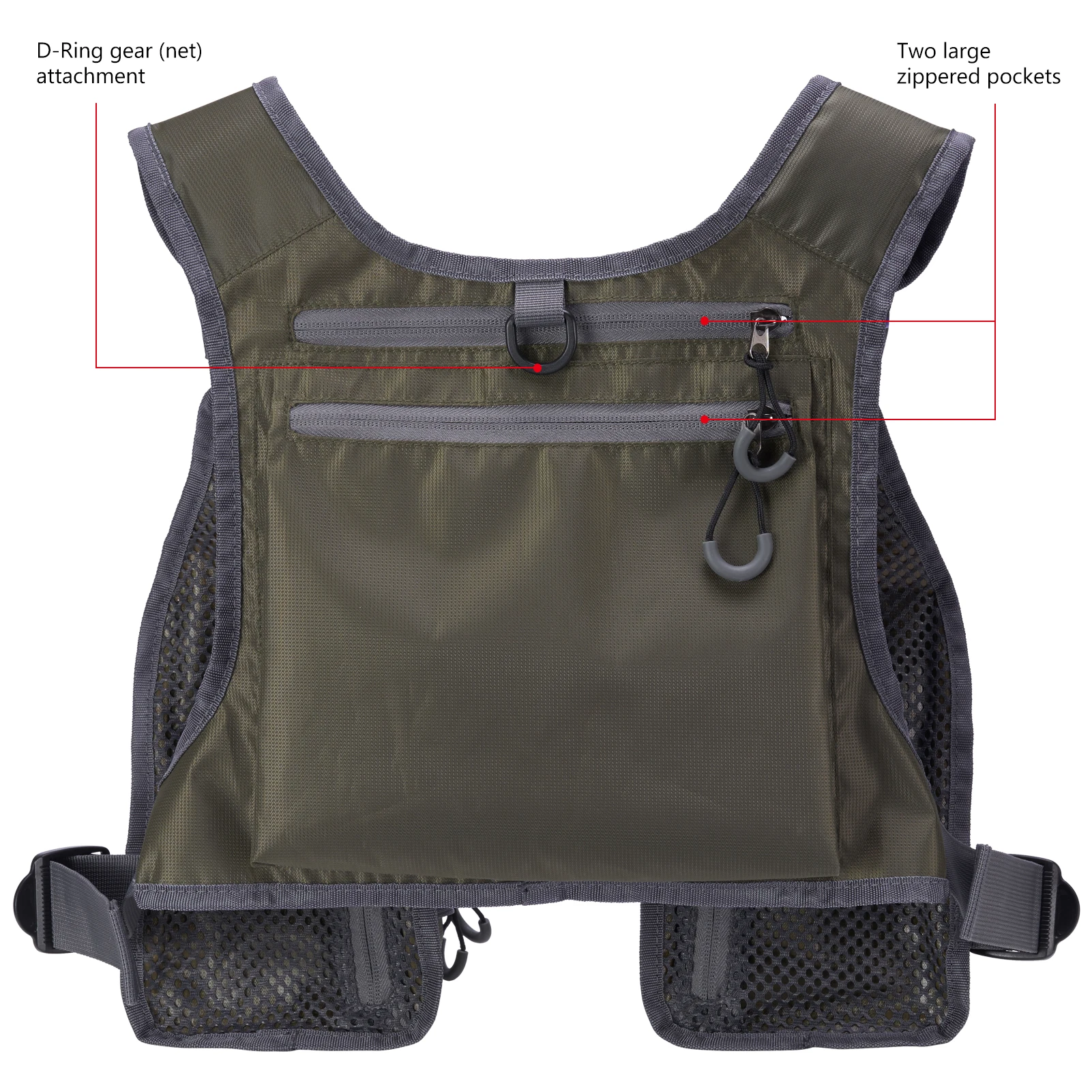 Bassdash FV08 Chaleco de pesca con mosca ultraligero unisex - imagen 4