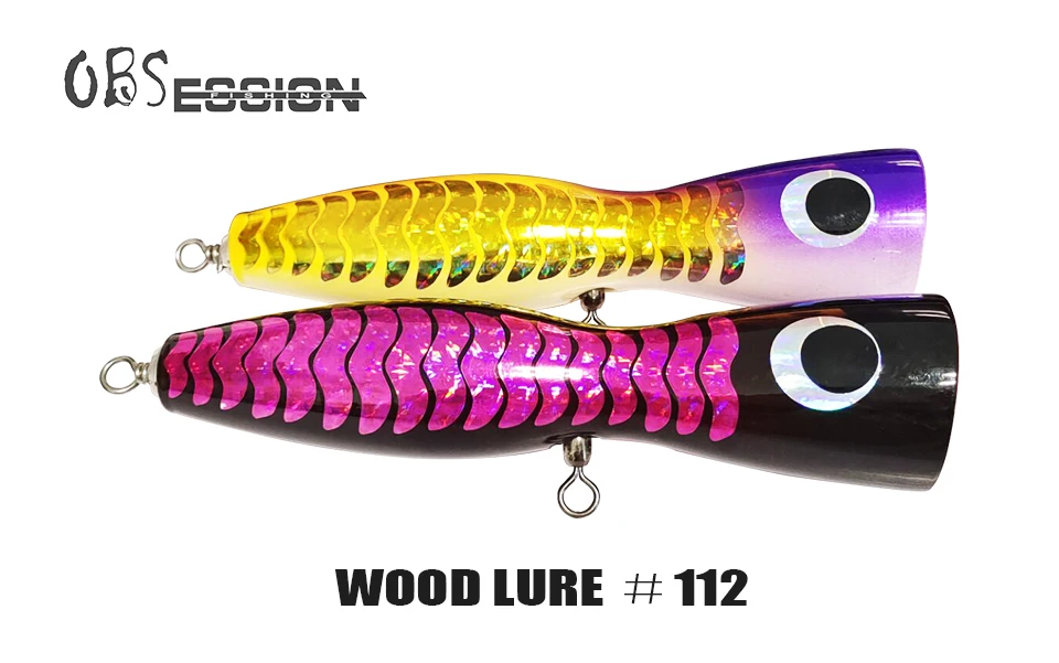 Señuelo OBSESSION WD112 tipo popper de madera