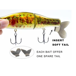 Hanlin Slide Shad señuelo hundente con colas suaves