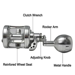 Carrete Jigging 6.4:1 CNC Aluminum – 35 kg arrastre