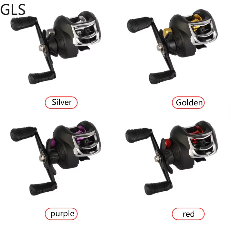 Carrete Baitcasting 7.2:1 18+1BB arrastre 8kg – Metal rojo/azul/plateado/dorado/púrpura - imagen 3