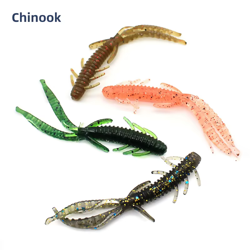 Chinook Señuelo de Camarón Bambú Silicona 70mm - imagen 2