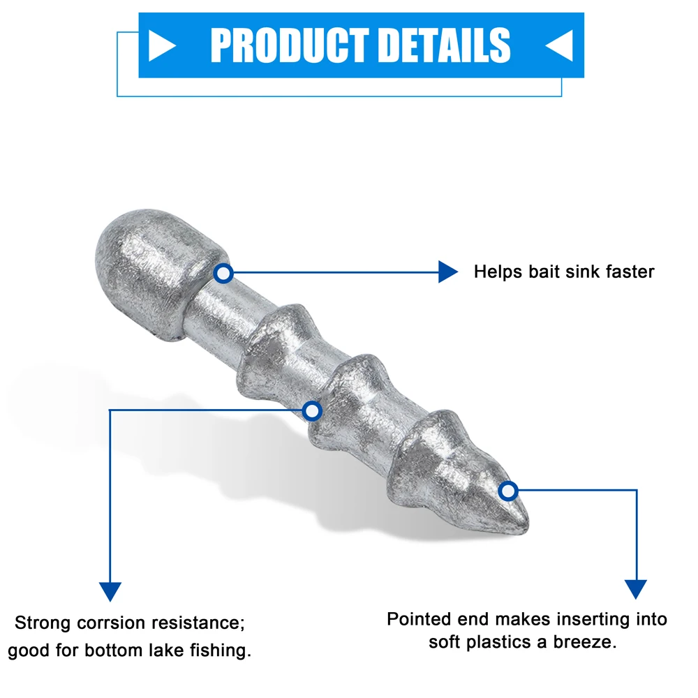 Plomos Drop Shot para Lubina – Kit Inserción con Varios Pesos - imagen 5