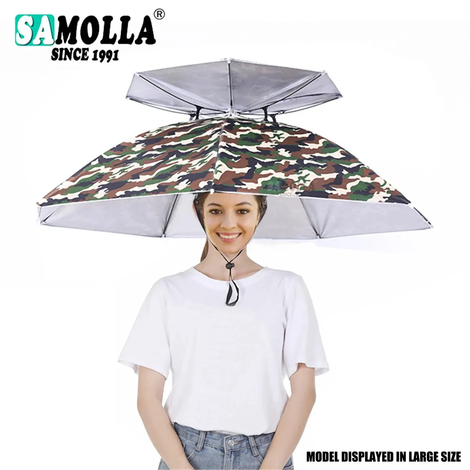 Sombrero de pesca plegable con parasol y protección UV de doble capa
