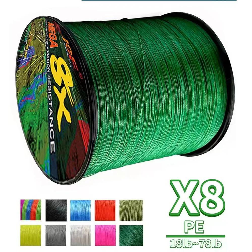 JOF X8 Línea trenzada PE agua salada para bass y carpa