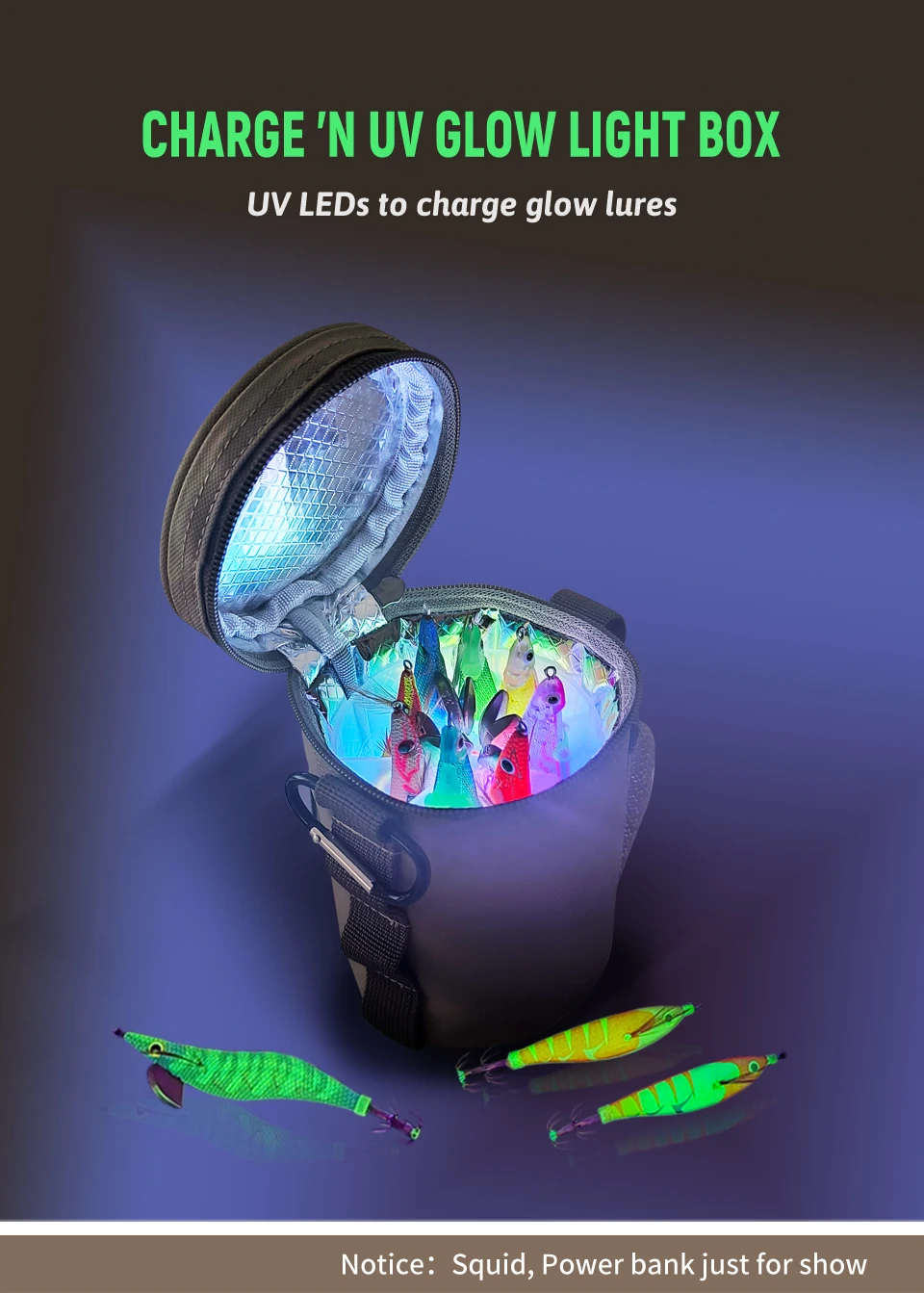 Luz UV para señuelos de pesca ILURE con LEDs visibles