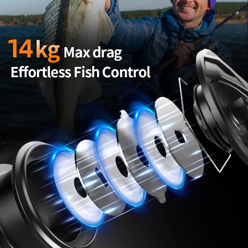 Carrete de pesca giratorio Huidiao Zero Play finesse con freno suave - imagen 5