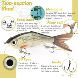 Señuelo Glide Bait con cola de fibra – Natación ondulante