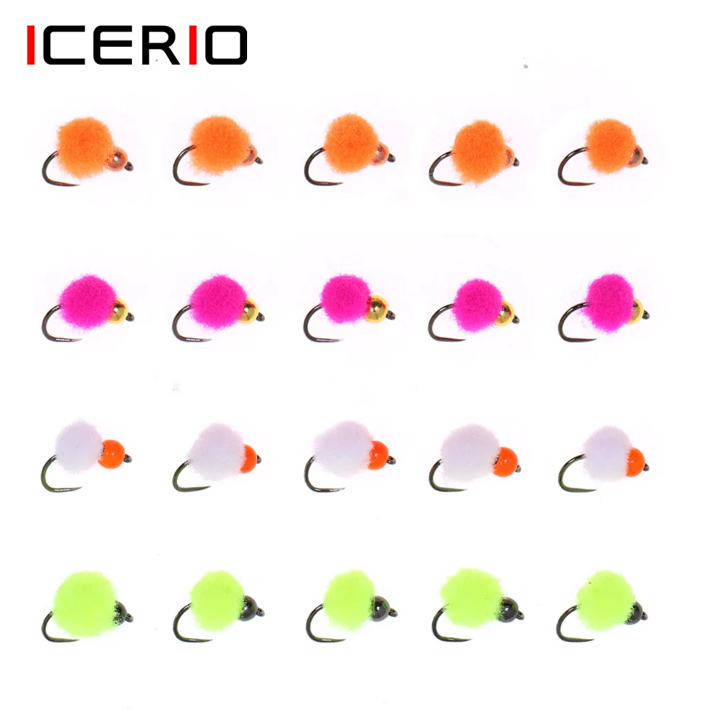 ICERIO Beadhead Glo Ninfa #16 – Ninfa artificial para trucha - imagen 2