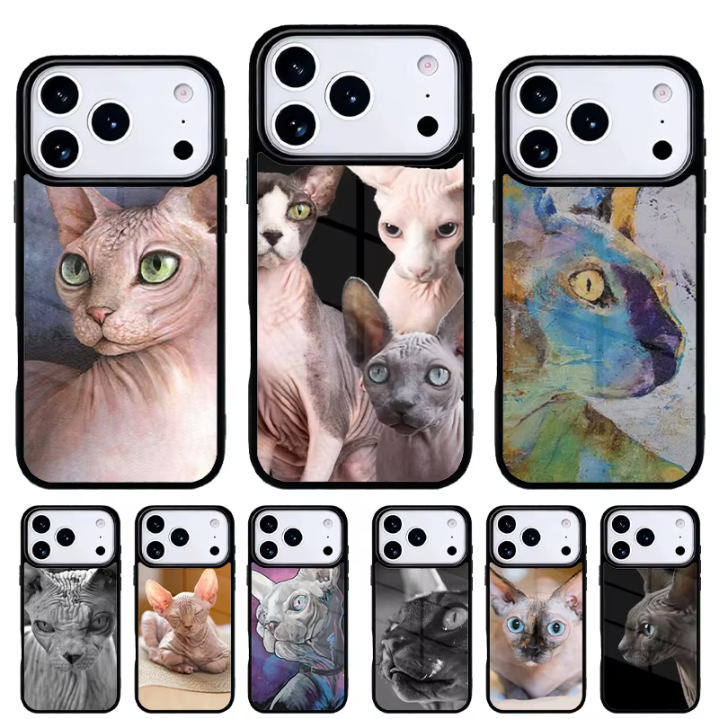 Funda iPhone con Diseño Gato Sphynx – Carcasa Trasera