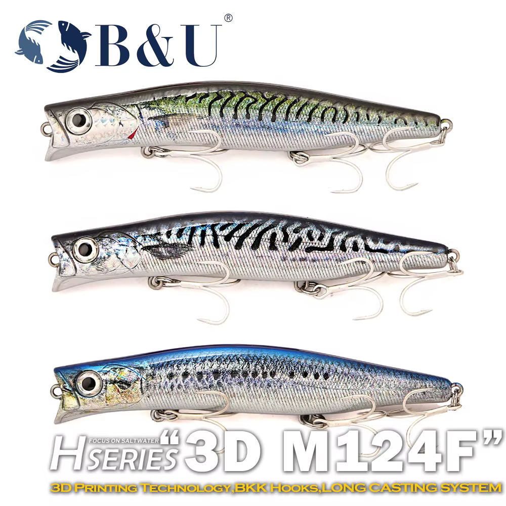 B&U Jerkbait Flotante Agua Salada – Señuelo de Poca Profundidad - imagen 2
