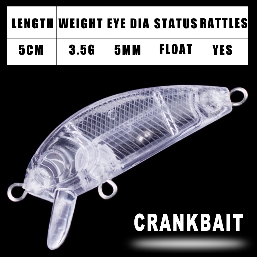 Crankbait sin pintar para personalizar