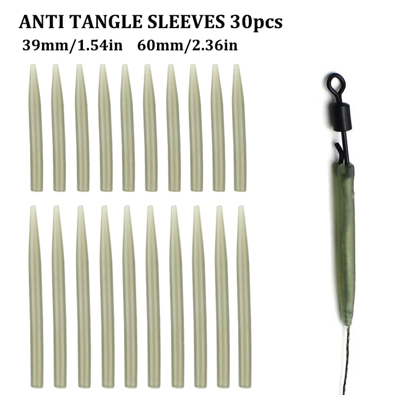 Set de 30 tubos de pesca de carpa europeos en estuche organizador