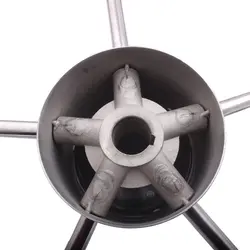 Volante de barco acero inoxidable pulido con perilla control
