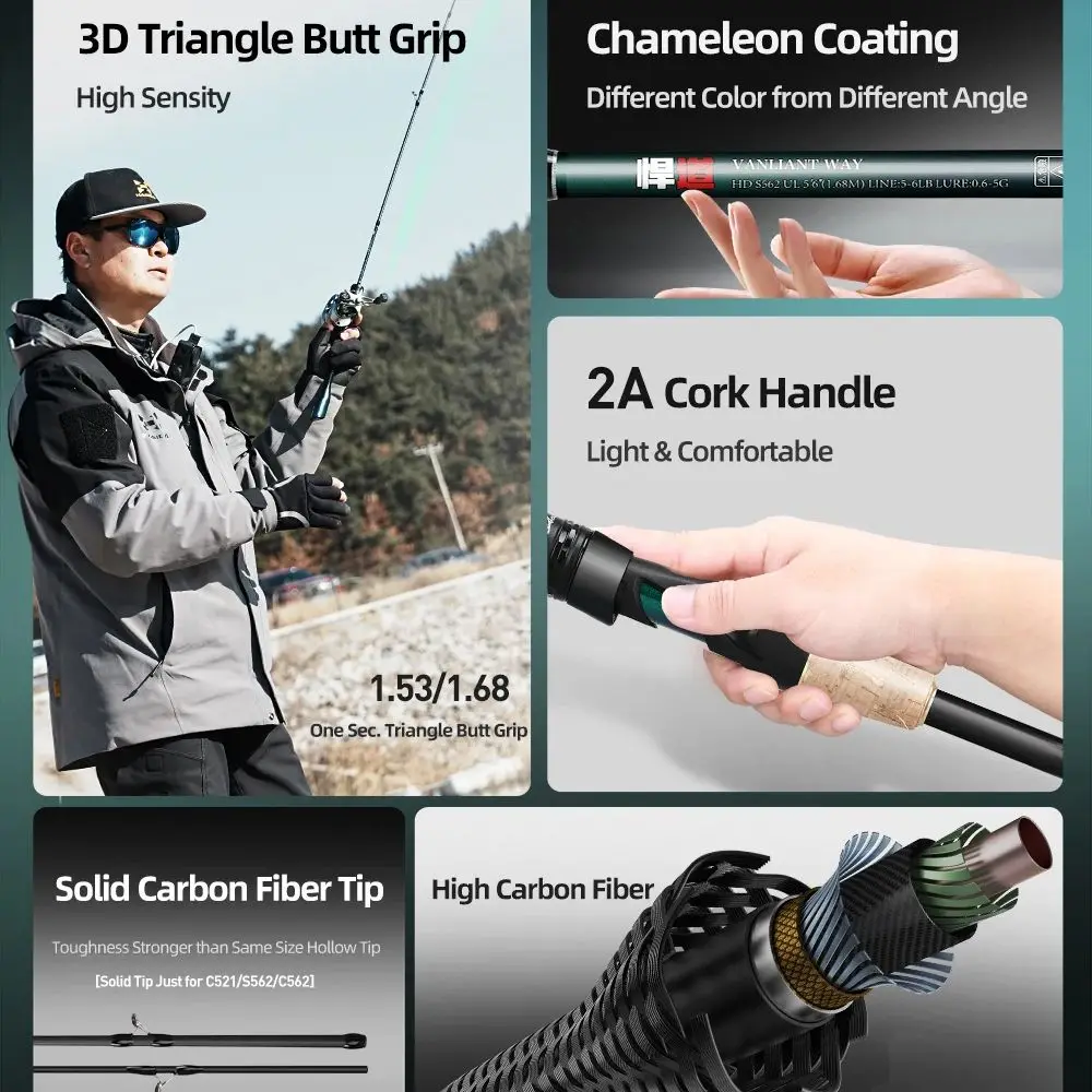 Histar Vanliant Way Trout BFS: caña ultraligera trucha de carbono