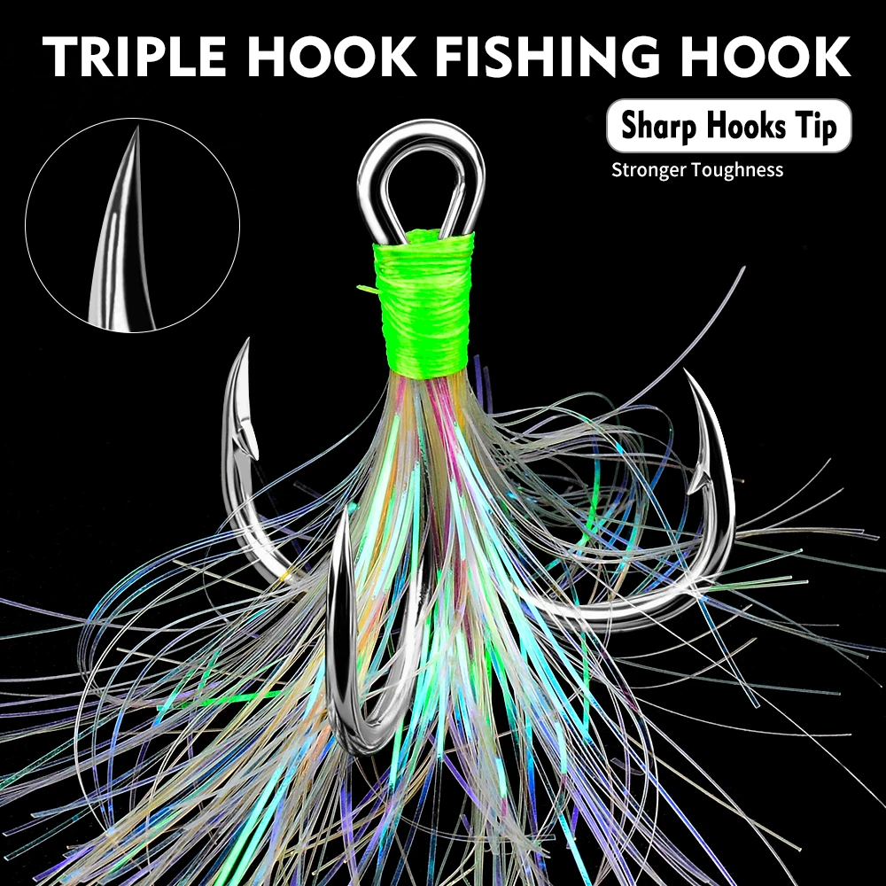 Anzuelo triple PROBEROS con pluma