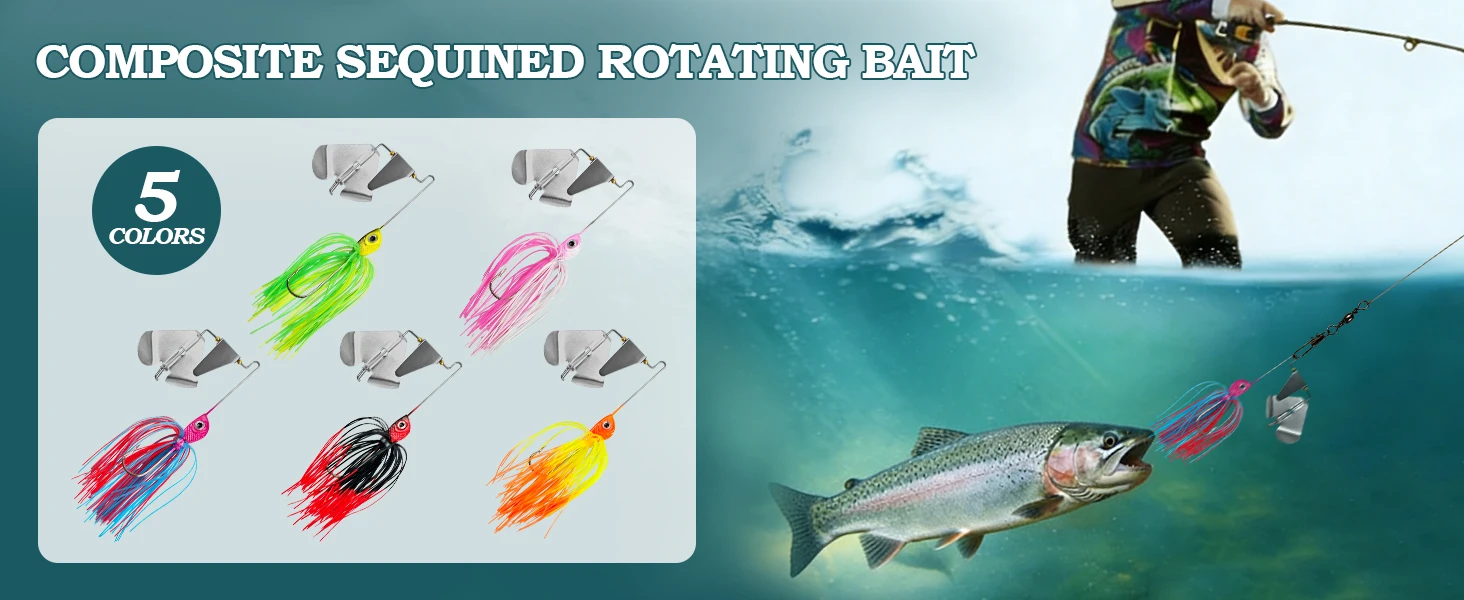 Spinnerbait con hoja Buzzbaits y ojos 3D