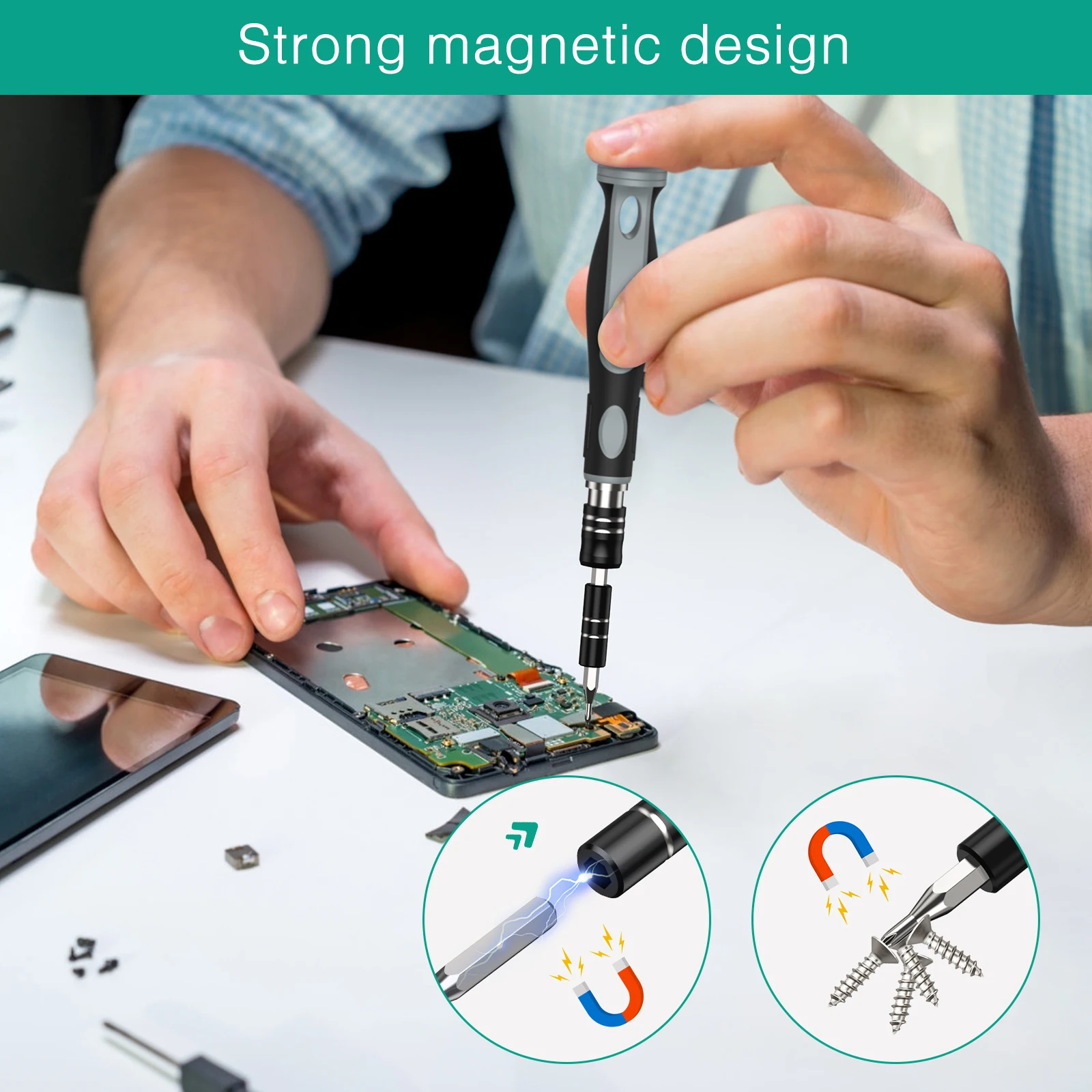 Mango ergonómico y extensión oculta