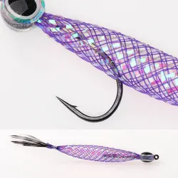 Moscas de tubo Bimoo con ojos 3D y flash para salmón y trucha