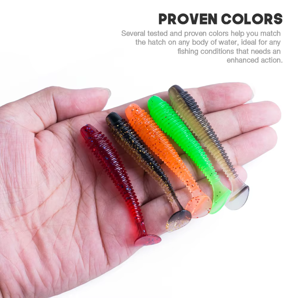 Hanlin señuelos blandos Swimbait para pesca en mar con vinilo - imagen 4