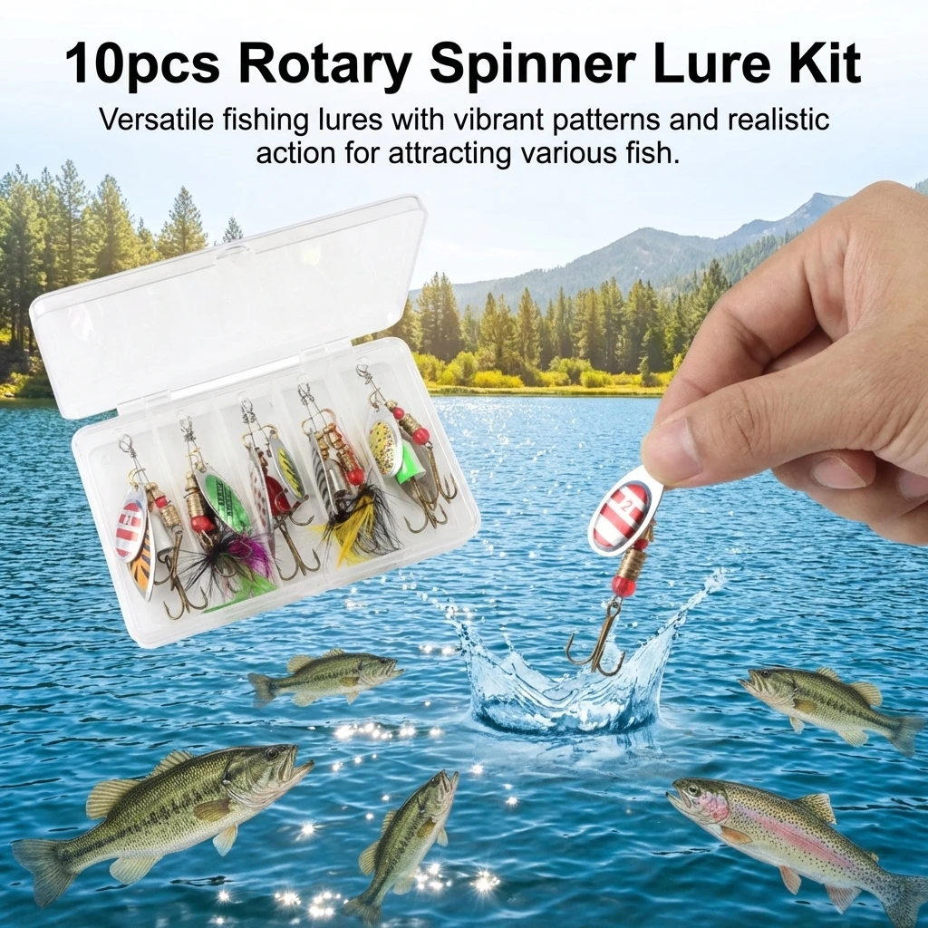 Kit de señuelos giratorios cebo falso – para agua dulce y salada - imagen 2