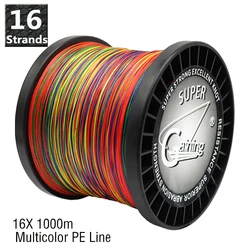 Línea trenzada PE con núcleo hueco para pesca en agua salada