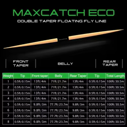 MAXCATCH Línea de mosca flotante de doble cono con bucles soldados