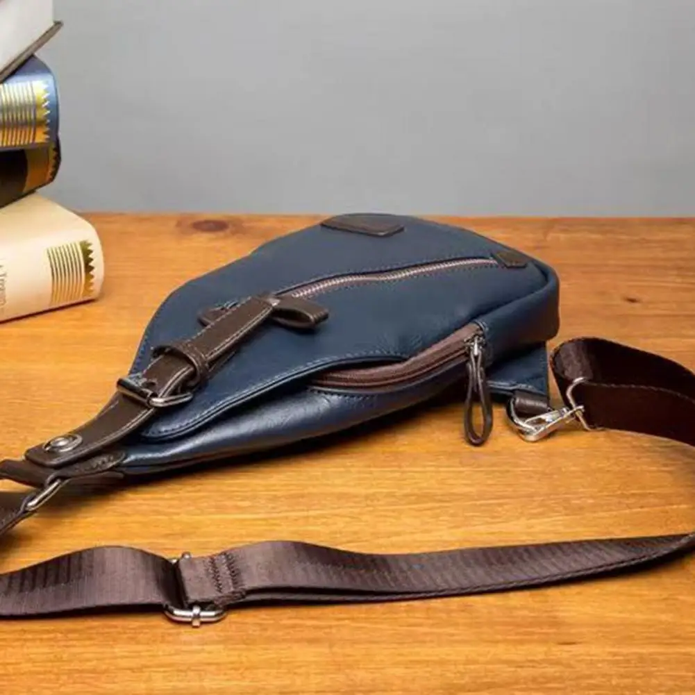 Bolso bandolera retro de piel sintética ajustable para viaje