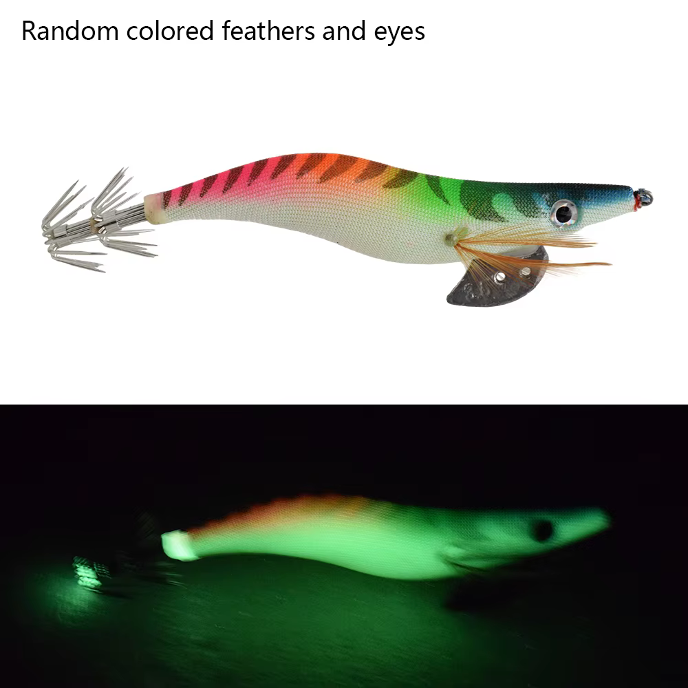 Señuelo Luminoso de Madera para Calamar – Anzuelos Premium Nocturno - imagen 2